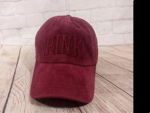 Pink Victoria Secret Micro-fleece Hat Block Script Spell Out Logo Baseball Cap - Picture 1 of 11