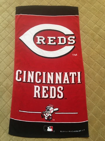 Cincinnati Reds 55”x29” Beach Towel By McArthor- Wincraft Cover