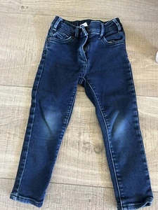 crewcuts j crew girls toddler blue jeans leggings jeggings Elastic Size 4 - Picture 1 of 4