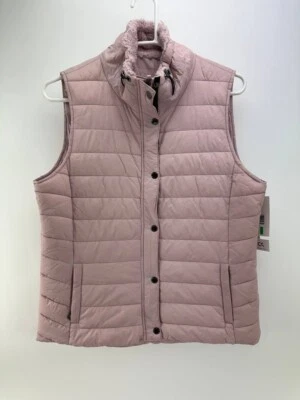 CK Calvin Klein Womens Performance Full Zip Pink Puffer Vest Jacket Size L - Image 1 of 4