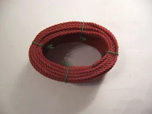 aprox 75 ft decorative 1/8" twisted cord trim rope red #R25 - Foto 1 di 2