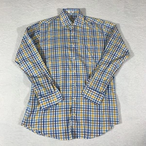 Peter Millar langärmeliges Kleid Shirt Herren mittelkariert Tartan Knopfleiste nach unten - Bild 1 von 7