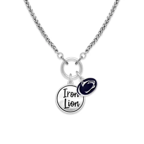 Penn State Nittany Lions Iron Lion Twist and Shout Silver Necklace Jewelry PSU Cover
