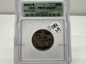 2001 S Clad Kentucky ICG PR69 DCAM DB1-19 - Picture 1 of 4