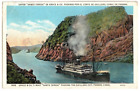 1936 Postcard: Grace &amp; Co. Boat ?Santa Teresa? Passing Gaillard Cut Panama Canal