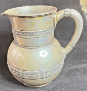 TIFFANY 3 1/2 pint STERLING 7 1/4" ANTIQUE WATER PITCHER LOTS OF DINGS - Picture 1 of 14