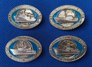 Scientific Research Ships Gagarin Korolev Kovalevsky Izumrud Soviet Pin Badge - Picture 1 of 3
