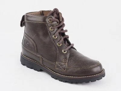 Boys Timberland 6 IN 80743 Dark Brown Leather Zip Up Shoes Lace Up Chukka Boots - image 1 of 4