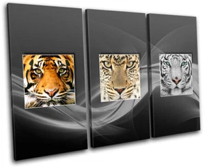 Tigre León Guepardo Animales LONA ARTE DE PARED Impresión de imagen VA - Imagen 1 de 1
