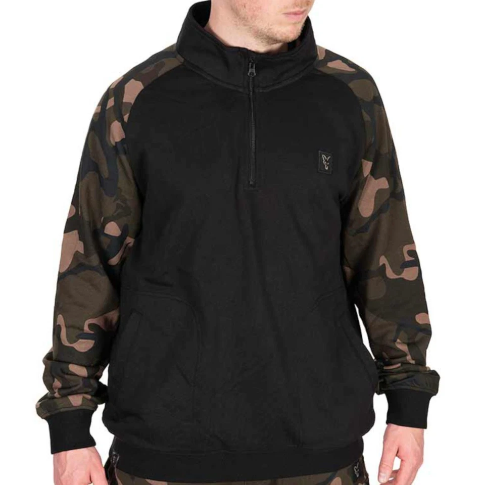 Fox LW Black / Camo QTR zip - Angelpullover, Angelkleidung, Pullover, Kleidung  - Bild 1 von 1