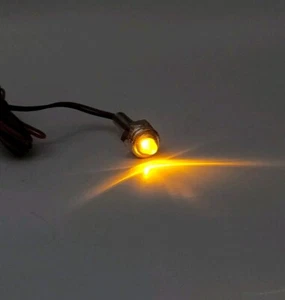 2pc YELLOW LED License Plate Bolt Light Screw Universal Motorcycle Car 12V - Bild 1 von 8