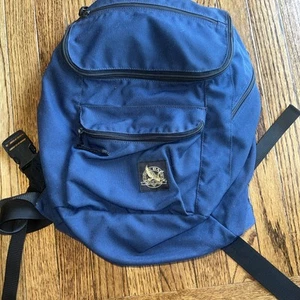Zaino vintage Eddie Bauer classico daypack blu Seattle scuola escursionismo - Foto 1 di 7