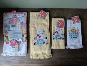 Lot of 4 Springtime Easter Hand / Tea Towels Embroidered New with Tags READ - Picture 1 of 9