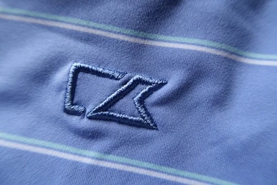 CB Cutter & Buck CB DryTec Blue Striped Indianwood Polo (M) NICE!  ⛳️ - Image 1 of 4