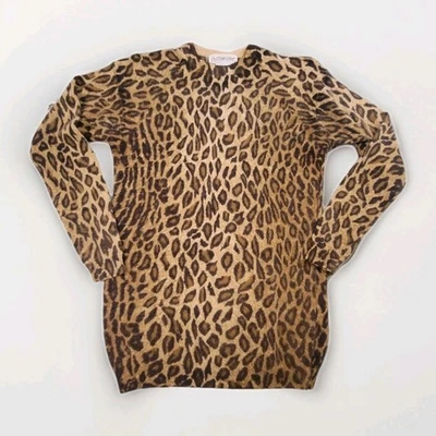 Outlander Lambswool Angora Blend Cheetah Print Sweater Women’s Size S - Image 1 of 4