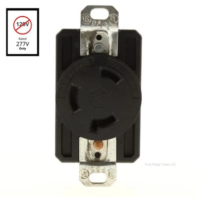 P&S Industrial Grade Turn Twist Locking Receptacle Outlet L7-30R 30A 277V L730-R - Image 1 of 4