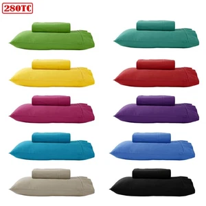 280TC 50% Polyester 50% Cotton Sheet Set Single - Bild 1 von 13