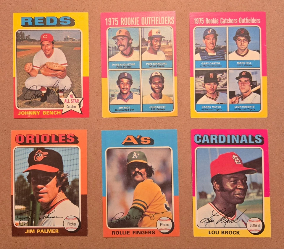 1975 topps бейсбол звезда hof лот (6) VG-EXMT - Изображение 1 из 2