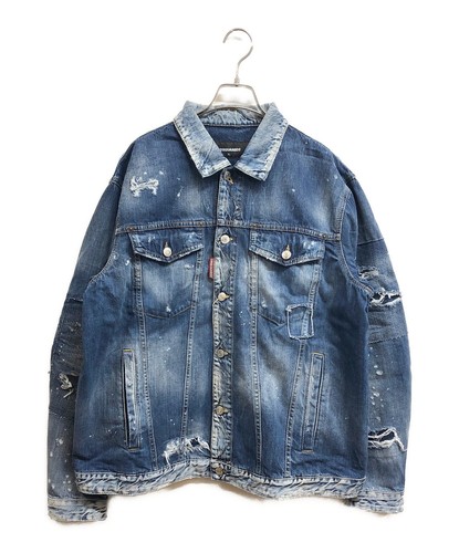DSQUARED2 OVER JEAN JACKET Taglia: XL Indaco Uomo S71AN0282