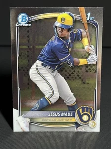 2025 Bowman 1st Jesus Made Chrome #BCP-50  Milwaukee Brewers Prospect Rookie - Picture 1 of 2