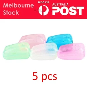 5PCS Travel Toothbrush Head Cover Case Cap Hike Camping Brush Cleaner Protect AU - Picture 1 of 5