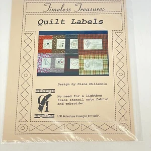 Timeless Treasures Stitchery Quilt Embroidery Sewing Template Quilt Labels - Picture 1 of 4