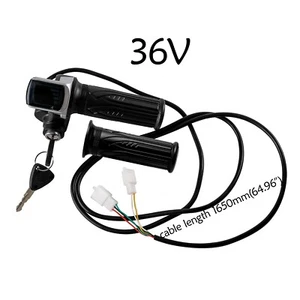Twist Throttle Grip 36V Key Lock Indicator For Electric Go Kart Motorcycle ATV - Picture 1 of 8