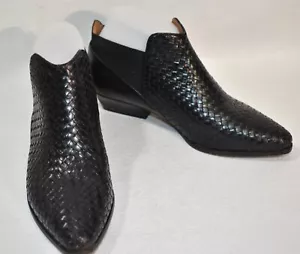 Zapatos Cuerdas Zapatos Botas Negro Tobillo Talla 6.5 Wagner Vintage - Imagen 1 de 10