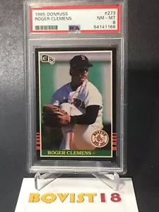 1985 DONRUSS #273 ROGER CLEMENS RC RED SOX PSA 8 - Picture 1 of 1