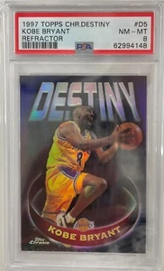 Topps Chrome Destiny Kobe Bryant 1997 refractor SP PSA 8 - Imagen 1 de 2
