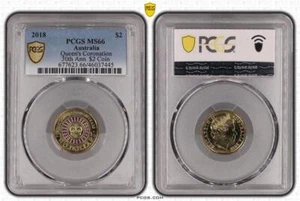 Australia 2018 Purple Coronation 30th Anniversary $2 PCGS MS66 #7445 - Picture 1 of 1