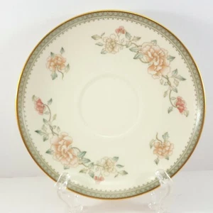 Minton Jasmine Saucer 5.75in  Ivory Bone China Pink Floral - Picture 1 of 2