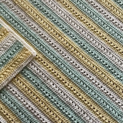 Handmade Crochet Baby Blanket | Yellow & Green Baby Blanket | Baby Gifts - Image 1 of 4