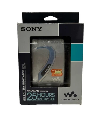 Sony Walkman WM-EX194 - Argento Blu - Lettore Cassette - Buone Condizioni✅ - Immagine 1 di 4