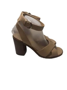 Marc Fisher MLorla Damen 8M hellbraune Leder Riemchen Sandalen Knöchelriemen Blockabsatz - Bild 1 von 7