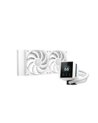DeepCool MYSTIQUE 240 White 5th Gen Liquid Cooler with 2.8” LCD Screen - Image 1 of 4