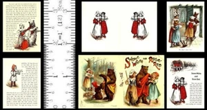 1:6 SCALE MINIATURE BOOK SNOW WHITE AND RED ROSE 1 PRE 1900 PLAYSCALE BARBIE - Picture 1 of 1