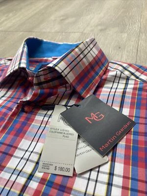 Martin Gordon Designer Dress Shirt Men’s 2X XXL Plaid Button Down New - Image 1 of 4