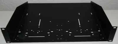 19" Rackablage Rackwanne Gerätehalter 2HE gelocht stabiles Stahlblech! - Bild 1 von 2