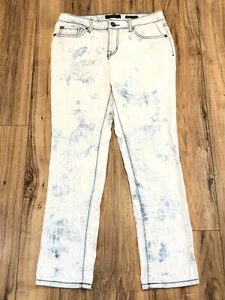 Jessica Simpson Forever Low Rise White Blue Bleach Acid Wash Women's Size 29 - Picture 1 of 12