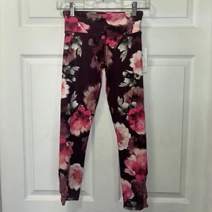 NWT Old Navy Elevate Legging Girls L 10-12 Pink Maroon Mid Rise Go Dry - Picture 1 of 8