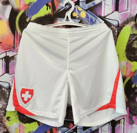 Switzerland National Football Team Soccer Training Shorts Vintage Nike Mens M/L Cover