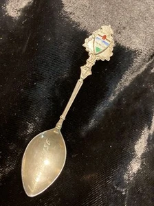 Vtg Sterling Canada Demitasse Spoon Enamel Lake Louise Marked - Picture 1 of 4