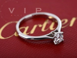 CARTIER 1895 SOLITAIRE RING PLATIN 0,30ct. DIAMANT BRILLANT PLATINUM DIAMOND °51 - Bild 1 von 13