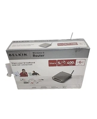 Belkin Wireless G Router 400 Ft Range Sealed F5D7230-4 - Image 1 of 4