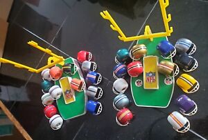 O.P.I. N F L Gumball Helmets Set (28) With 2 Goalposts ( 2 Hooks Repaired) 