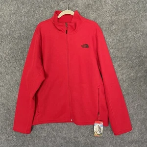 The North Face Men's Jacket Krestwood Knit Sweater Fleece Red XXL Coat - Picture 1 of 11