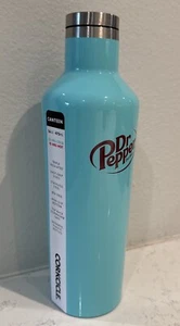 Corkcicle Turquoise DR. PEPPER Tumbler Canteen 16 oz - 25 Hr Cold 12 Hr Hot - Picture 1 of 11