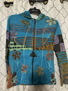 Rising International Vintage Zip Up Hoodie Size Medium - Picture 1 of 9