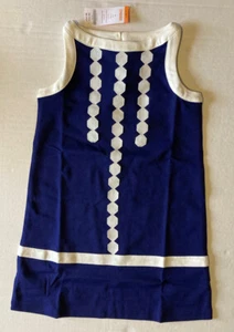 NWT Gymboree Mod About Orange Size 8 Navy Blue & Ivory Ponte Geo Shift Dress - Picture 1 of 1